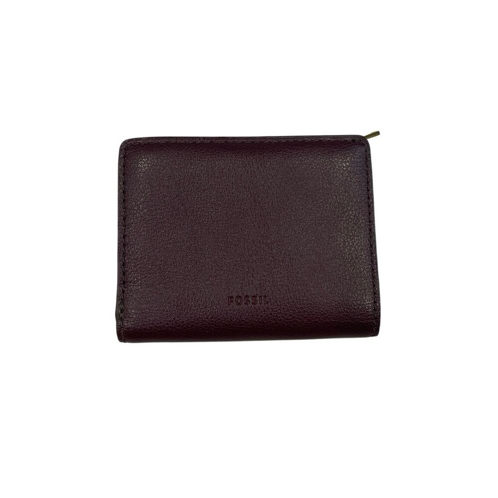 Fossil Leather Bifold Mini Wallet Bohemian Southwestern Western Zip-Around Coin - Picture 2 of 5
